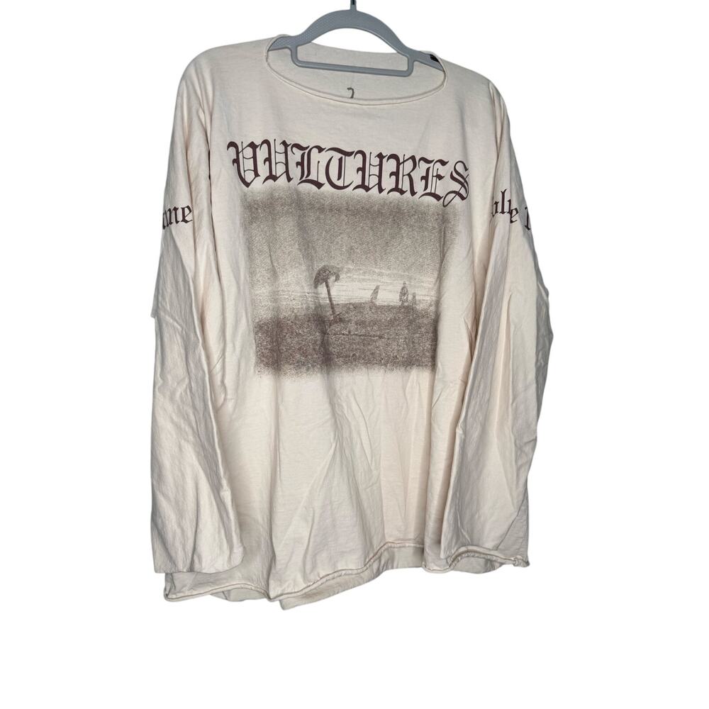 Yeezy YZY Vultures Long Sleeve Shirt Size 2 White Vol 1 Gosha kanye west